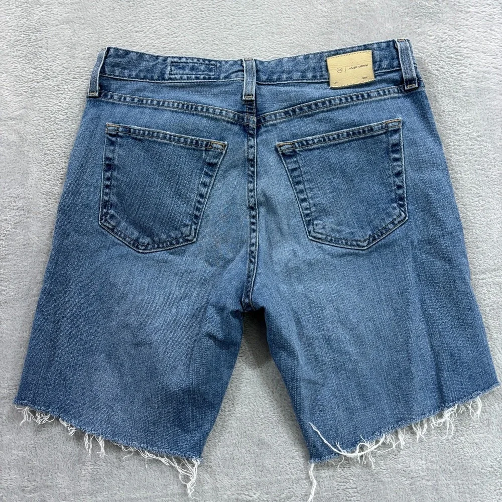 AG Adriano‎ Goldschmied Shorts Cut Off JEANS Womens Size 28R Blue Denim Raw Hem